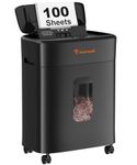 Bonsaii 100-Sheet Auto Feed Paper Shredder, Micro Cut Heavy Duty shredder with P-4 Security Level, Up to 30-Minute Continuous, 16L Bin, Anti-Jam Shredders for Home Office use, Black, C231-D