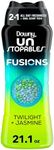 Downy Unstopables Fusions In-Wash Laundry Scent Booster Beads, Twilight and Jasmine Scent, 21.1 oz, 2-in-1 All Day Freshness, Downy Scent Booster Beads, Laundry Scent Boosters