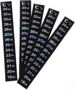 Upto 5X Aquarium Thermometer Fish Tank Sticker Temperature Strip Dual Scale HOT