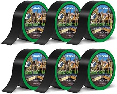 Felizshop Deck Joist Tape Butyl Joist Tape 2'' x 50’ Flashing Joists Tape for Decking Joist Tape for Flashing Deck Joists and Beams Building Joists (6 Rolls)