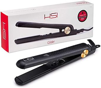 HSI Professional Ceramic Tourmaline Ionic Flat Iron, With Travel Size Argan Oil Leave In Hair Treatment, Worldwide Dual Voltage 110v-220v