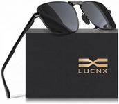 LUENX Rectangular Aviator Sunglasse