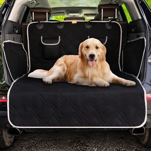 Toozey SUV Cargo Liner for Dogs XL, Waterproof Dog Trunk Seat Cover for Back Cargo Area, Dog Car Floor Mat with Side and Bumper Protector, Pet Cargo Cover Liner for SUV/Van/Truck, Black