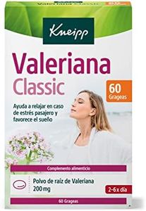 Kneipp, Valeriana Classic, Tranquilizante Natural para Dormir, Pastillas de Valeriana Relajantes, Alivian el Estrés y Favorecen el Sueño, 60 Grageas (200 mg)