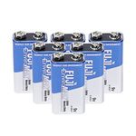 Fuji Enviromax Carbon Zinc 9V Batteries - Extra Heavy Duty, Long Lasting Power with No Harmful PVC or Heavy Metals Used (Pack of 6)