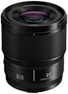 Panasonic LUMIX S-S35E 35mm f/1.8 Lens with 4K Video Compatibility, Black