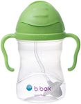 b.box Sippy Cup with Innovative Continuous Flow Weighted Straw Cup, Baby Straw Cup, Drink from any Angle, Easy-Grip Handles, 8oz, 6 months+, Apple