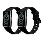 kwmobile Straps Compatible with Huawei Band 6 Straps - 2x Replacement Silicone Watch Bands