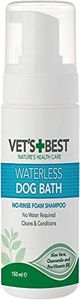 Vet's Best Waterless Dog Bath | No Rinse Dry Shampoo for Dogs | Natural Formula Refreshes Coat and Controls Odor Between Baths | 5 Ounces,White/Tans