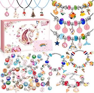 ZOOI Arts and Crafts for Girls Kids Ages 8-12, Unicorns Gifts for Girls Toys Age 6-8, Bracelet Making Kit Toys for Girls, Birthday Gifts for Kids, Unicorns Gifts for 5-12 Year Old Girls