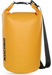 MARCHWAY Floating Waterproof Duffle Dry Bag 5L/10L/20L/30L, Roll Top Sack Keeps Gear Dry for Kayaking, Rafting, Boating, Swimming, Camping, Hiking, Beach, Fishing (Deep Yellow, 20L)