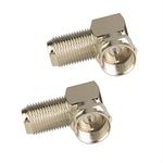 VCE 90 Degree RG6 Coax Connector Right Angle F-Type Coaxial Cable Adapter (2-Pack)