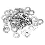 PATIKIL 1/4 Split Lock Washer, 100 Pack 1/4 Inch ID 12.3mm OD 304 Stainless Steel Spring Lock Washer Elastic Gasket for Screws Bolts, Silver Tone