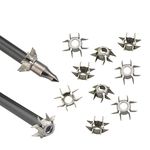 24pcs 8 Paw Judo Blunt Tip 25 Grain Archery Arrow Heads Hunting Small Game Broadheads Compound Recurve Bow Arrow Point