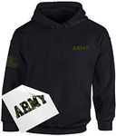 Awkward Styles Army Hooded Sweatshirt Army Military Hoodie with Flag on Sleeve + Sticker Gift Army 6 S