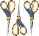 Westcott 8-Inch Titanium Non-Stick Straight Scissor, 3 Pack