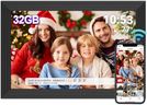 32GB Frameo Digital Picture Frame, 10.1 Inch Smart WiFi Digital Photo Frame, 1280x800 IPS LCD Touch Screen, Auto-Rotate, Share Photo or Video Instantly via Frameo App from Anywhere
