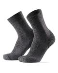 DANISH ENDURANCE Walking Socks Merino Wool Lightweight, Anti Blister Hiking Socks, Breathable Summer Trekking Socks, for Men & Women, Unisex, Grey, 6-8