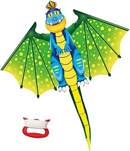 YongnKids Dinosaur Kite for Kids Age 4-8 8-12, Large Kite for Boys Adults Easy to Fly & Assemble, Beach Kites with 328ft Kite String,Perfect for Beach Trip Park Family Activities Outdoor Games