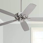 52" Journey Modern Ceiling Fan with Remote Control Brushed Nickel for Living Room Kitchen Bedroom Family Dining - Casa Vieja