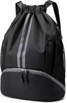 X9X Sports Drawstring Bag | Backpack for Men/Women | Basketball/Gym Bag Dedicated Shoe Compartment | Waterproof Fabric | Wide Shoulder Straps Drawstring Bag