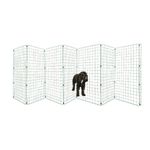 Free Standing Dog Gate - 1m x 4ft Metal Fence Panels - 50x50mm Portable Wire Fencing for Dogs - Dog Fence for Indoor or Outdoor Use - Foldable Puppy Playpen