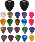 60pcs Guitar Picks with Two Holder, Guitar Plectrums for Gift Acoustic Guitar, Bass and Electric Guitar, Mixed Colors Three Thickness