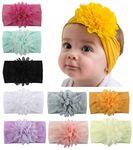 Toptim Baby Head Wrap Chiffon Flowers Newborn Infant Soft Nylon Headbands