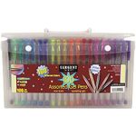 Sargent Art Glitter, Metallic, Fluorescent 100ct Assorted Gel Pen Set w/Case, 22-1495