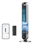 DREO 42 Inch Smart Tower Fan, 20dB Quiet Cooling Fan for Bedroom, 12 Speeds Standing Fan with Remote, 28ft/s Velocity Alexa Fan, 120° Oscillating Electric Fan, APP Control, 4 Modes,12H Timer