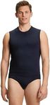 FALKE Men's Daily Comfort 2-Pack Sleeveless Undershirt, Skin-Friendly, Breathable, Egyptian Cotton, Ultra Soft, Grey (Midnight 6366), M, 2 Pieces