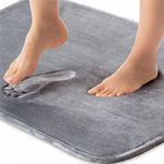 Gorilla Grip Thick Memory Foam Bath Mat, 76x51 cm, Soft Absorbent Bathtub Mats, Durable Underside, Machine Washable Quick Dry Bathmat Rug, Shower and Tub Floor Rugs, Bathroom Accessories, Graphite