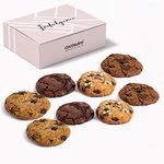 Cocosutra Box of 8 Assorted Gourmet Eggless Cookies | 4 Ooey Gooey Premium Chocolate Flavors | Freshly Baked Premium Cookies for Gifting | 100% Natural | 320g