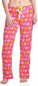 Casual Nights Women's Plush Microfleece Pajama Lounge Pants - Pink Swirl - Large