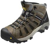 KEEN Utility Men's Flint Mid Steel Toe Work Boot, Gargoyle/Forest Night, 9 UK