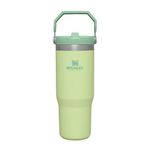 Stanley IceFlow Flip Straw Water Bottle With Straw 0.89L - Keeps Cold For 12+ Hours - Leakproof - Easy to Carry - Dishwasher Safe - Stainless Steel Water Bottle - BPA-Free Travel Mug - Citron