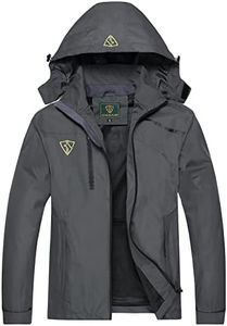 GIISAM Women's Waterproof Rain Jacket Packable Light Weight Raincoat Foldable Hiking Cycling Windbreaker for Women Grey