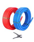 EFIELD 1/2 inch 2 x100 ft Pex-A Pipe/Tubing Blue & Red 200 ft Length for Potable Water-for Hot/Cold Water-Plumbing Applications, with Free Pipe Cutter