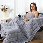 Sleep Mantra Weighted Blanket without cover for Adults - 6.8 Kg, 122 x 183 cm Grey Multi-layered Glass Beads Filled Heavy Blanket