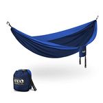 ENO SingleNest Hammock - Lightweight, 1 Person Portable Hammock - for Camping, Hiking, Backpacking, Travel, a Festival, or The Beach - Navy/Royal