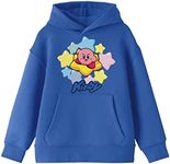 Bioworld Kirby Warp Star Ride Youth Royal Blue Sweatshirt