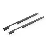 Spitze by Everyday - D9 Wardrobe Pull Handle Door Handle, Metal Door Handles For Drawers And Cabinets, Long Wardrobe Handle With Comfy Grip, Pack Of 2 (48 Inches / 1200 Mm, Satin Black)