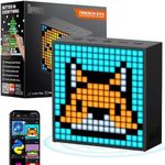 Divoom TimeBox Evo -- Pixel Art Bluetooth Speaker with 16x16 LED Display APP Control - Cool Animation Frame & Gaming Room Setup & Bedside Alarm Clock- Black