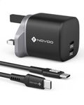 NOVOO Tiny Titan 65W USB C Charger, Single 67W Macbook Charger, High-Speed GaN Charger, Support PD 3.0(67W Max), PPS(45W), 2-Port USB C Plug for iPhone 15/14, Galaxy S24/S23, Pixel 8, iPad, Laptop