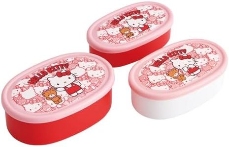 Skater SRS3SAG-A Bento Box, Sealed Containers, Storage Containers, Set of 3, Sanrio Hello Kitty, Ushiroshiro, Made in Japan, 30.9 fl oz (860 ml)