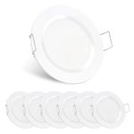 acegoo 12V LED Recessed Mount Ceiling Light, Caravan Boat Downlight Spot Lights for Camper Van Cabin Truck Motorhome Sailboat Under Cabinet Kitchen Bathroom, White 3000K, 6 Pack