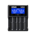 XTAR VC4 LCD 4 Bay Universal 18650 Battery Charger for 3.7V Li-ion Rechargeable Battery 18650 21700 18350 17670 17500 16340 14500 and Ni-MH Ni-CD Rechargeable AA AAA Batteries