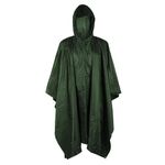 Amazon Brand - Symactive Unisex Rain Poncho Hooded Coat One Size Suit for Men and Women Outdoor Trekking Biking Hiking Traveling (Pack of 1, Dark Green, Pack of 1)