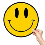 12" Smiley Face Murals Wall Decal Sticker Vinyl Smile Wall Decals Removable Peel and Stick Wall Stickers for Interior Car Window Laptop Luggage Baggage