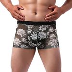 MILAX Designer Boxer Shorts Men 3d Printed Animal Bikini Briefs Christmas Halloween Men's Funny Novelty Stretch Trunks Underwear Brief, Z02-army Green